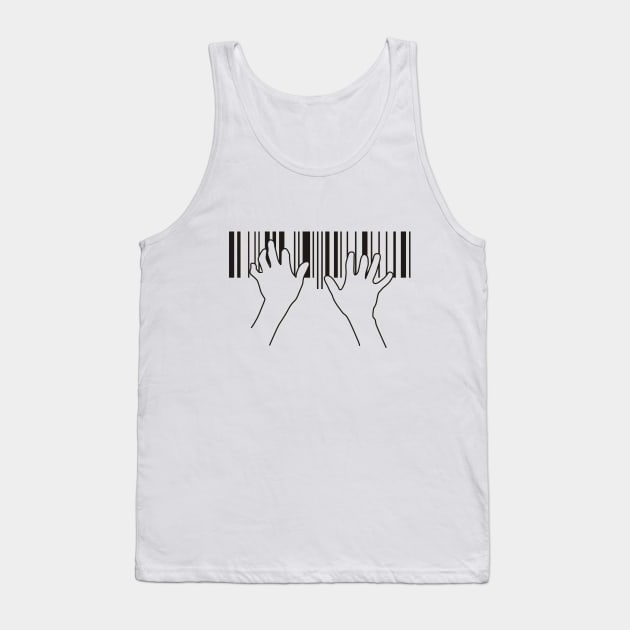 Barcode pianist Tank Top by rodrigobhz